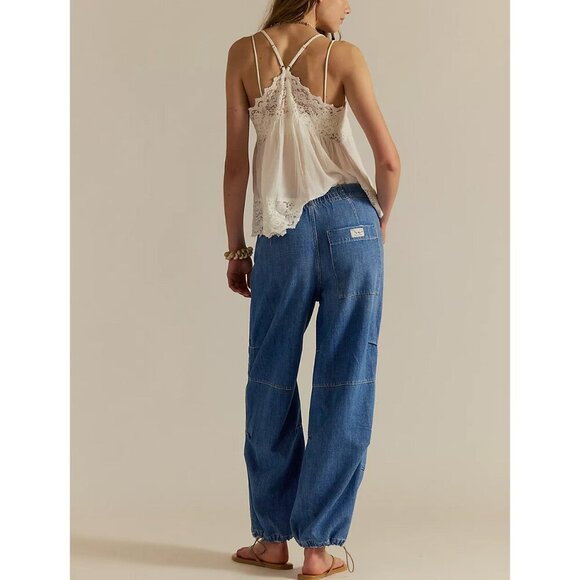 Free People Logan Cinched Cargo Jeans - Picture 3 of 13